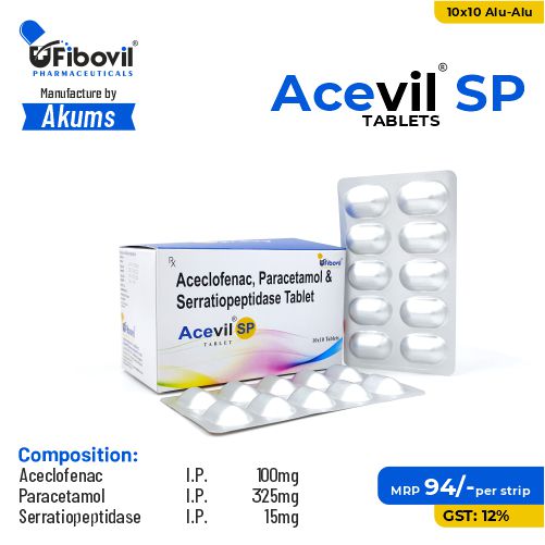 aceclofenac paracetamol serratiopeptidase