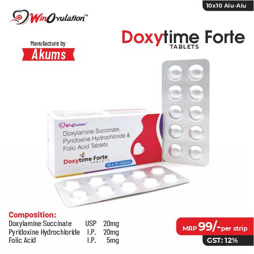 doxylamine succinate, pyridoxine hydrochloride folic acid